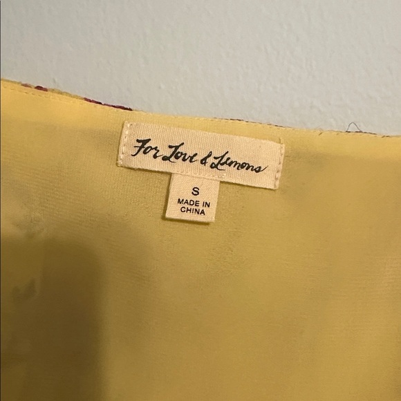 For Love & Lemons Beaumont Top Yellow Floral - size small - Picture 6 of 10